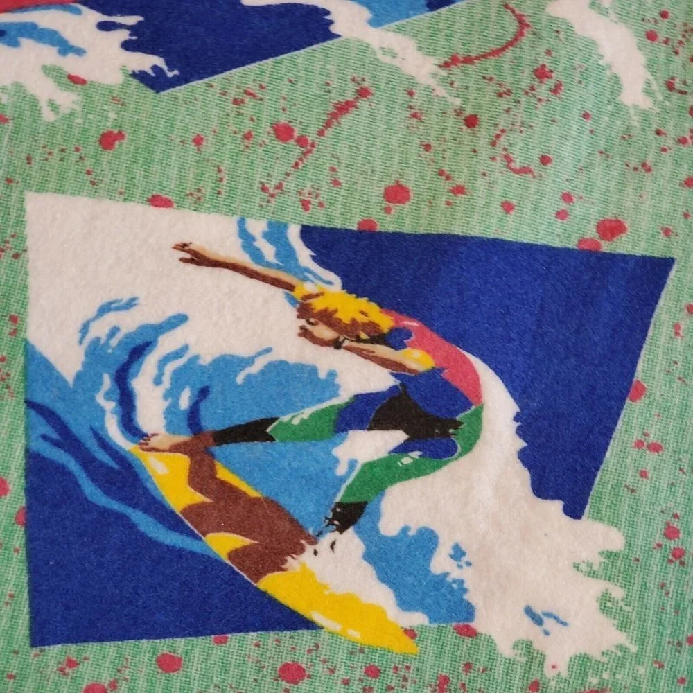 90s Felt Wool Blend Surfer‎ Rug Tapestry